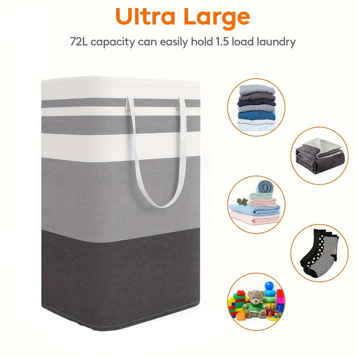 75L Large Laundry Hamper with Handles & Collapsible Design – Solen