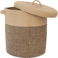 Woven Cotton Laundry & Storage Basket with Lid 60L – Amara
