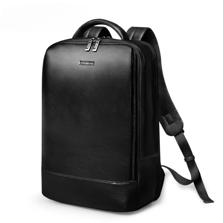 Full-Grain Leather Backpack with 17 Inch Laptop Compartment