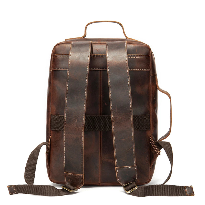 Leather Anti-Theft Laptop & Business Backpack for Men