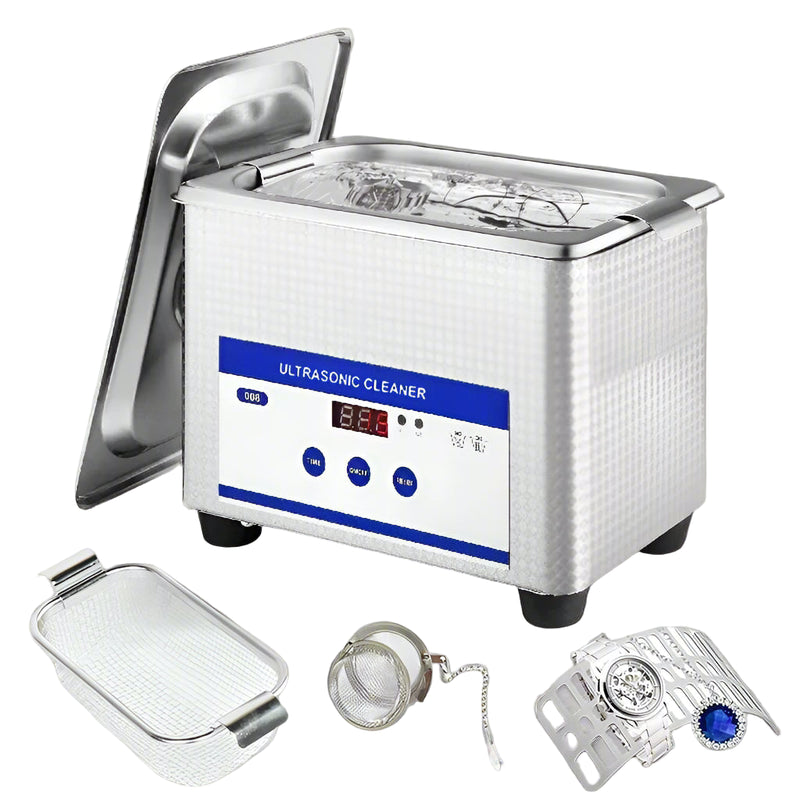 Ultrasonic Glasses Cleaner 40kHz Stainless Steel Jewellery Cleaning Machine – ClearWave