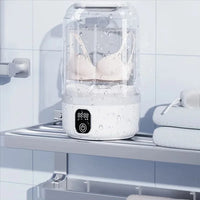 Portable Mini Washing Machine with LED Display for Travel and Small Garments