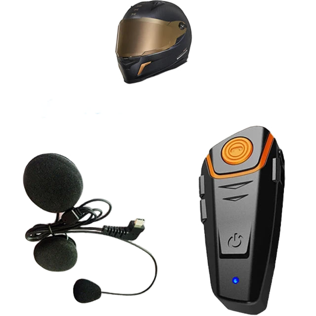 Waterproof Bluetooth Motorcycle Intercom with FM & 1000M Range – RoadLink