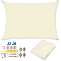 Waterproof Rectangular Sun Shade Sail with UV Protection & Mounting Kits – ShadeGuard