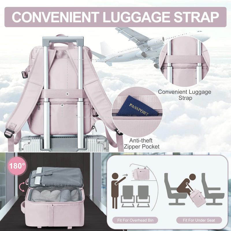 Cabin-Approved Organiser Backpack with 14 Inch Laptop Compartment