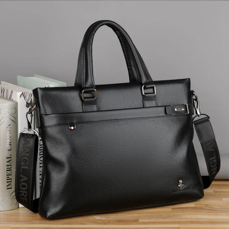 Soft PU Leather Business Laptop Shoulder Bag