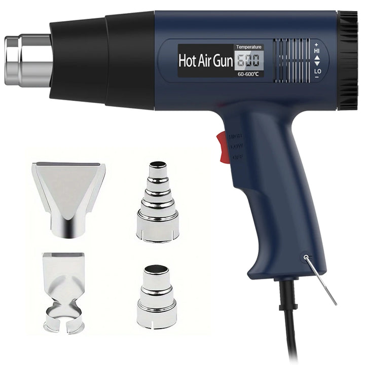 2000W Industrial Electric Heat Gun with Digital LCD Display Adjustable Temp – ProTherm