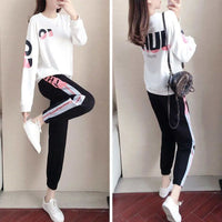 Ladies' tracksuit two-piece set with sweater and trousers – Leona