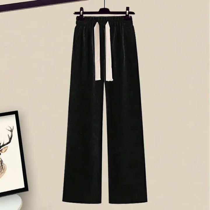 Ladies' Two-Piece Autumn Set with Knitted Sweater and Wide Trousers – Selina