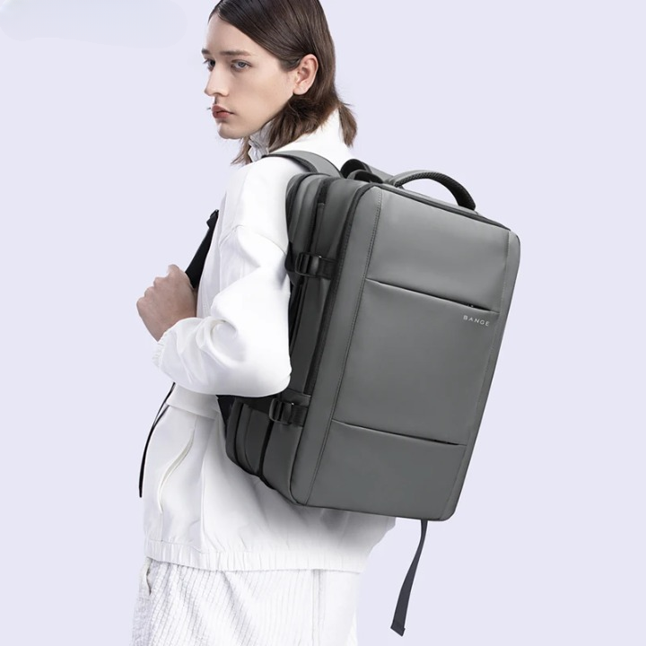 Large-Capacity Waterproof Business & Travel Backpack with USB Charging