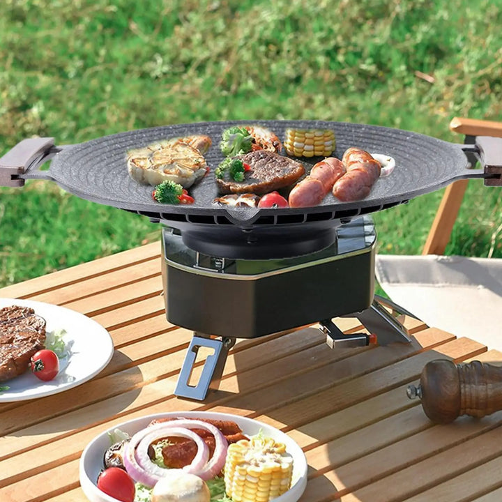 Portable Aluminium Grill Pan with Handles for Camping & BBQ – Arlo