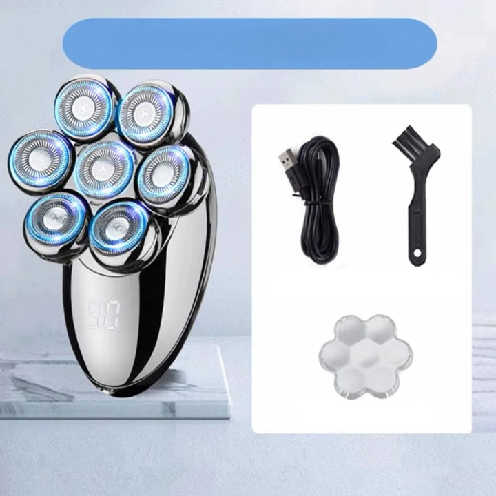 7D Floating Electric Shaver with 5-in-1 Grooming Kit & Waterproof Design – FlexEdge