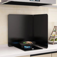 Foldable Stainless Steel Grease Splash Guard 2-Sided Oil Protector – CookShield