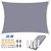 Waterproof Rectangular Sun Shade Sail with UV Protection & Mounting Kits – ShadeGuard