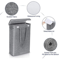 45L Slim Laundry Basket with Lid – Neris