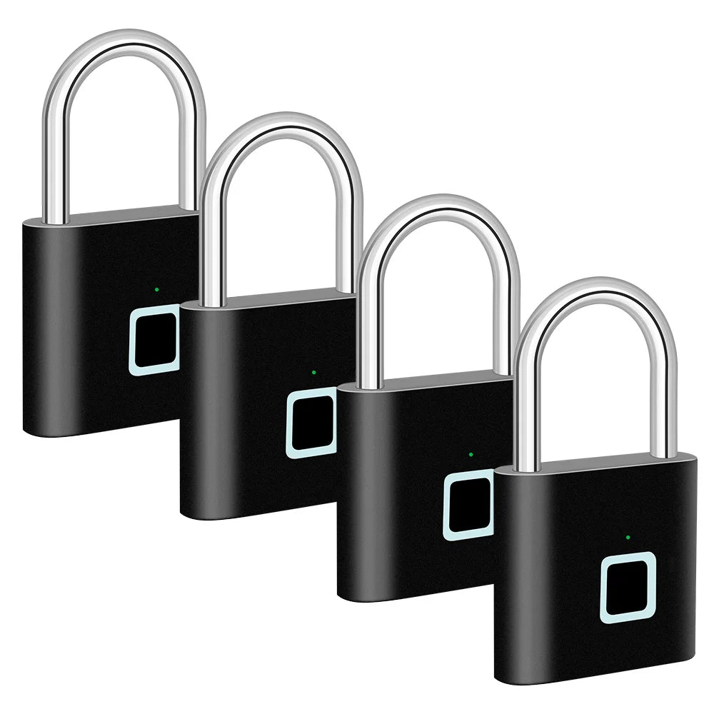 Smart Fingerprint Padlock with USB Charging & Waterproof Design – Titan
