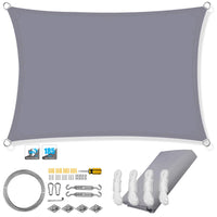 Waterproof Rectangular Sun Shade Sail with UV Protection & Mounting Kits – ShadeGuard