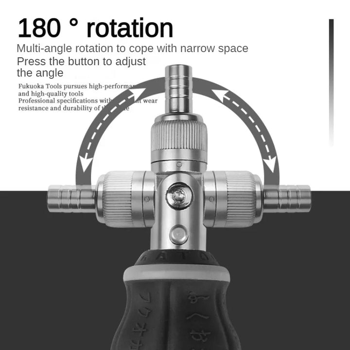 8-in-1 Multifunction Ratchet Screwdriver with Adjustable Angle – FlexiGrip