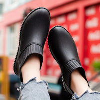 Ladies' waterproof rain ankle boots with knitted shaft & non-slip sole – Liora