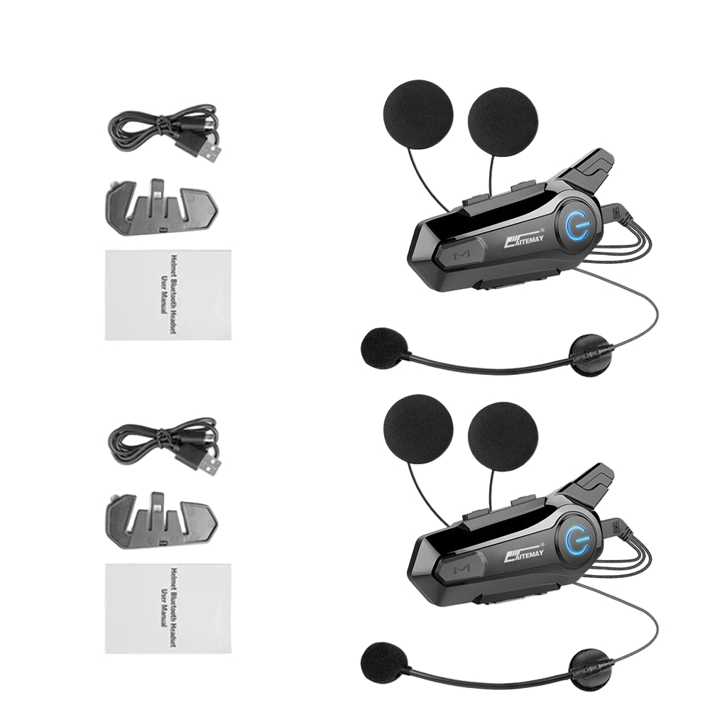 Bluetooth Motorcycle Helmet Intercom Headset with 1000m Range & IPX6 Waterproof – RoadComm