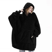Oversized flannel blanket hoodie for men & women – FleeceHaven