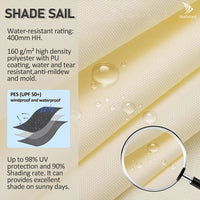 Waterproof Rectangular Sun Shade Sail with UV Protection & Mounting Kits – ShadeGuard