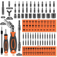 68-in-1 Ratchet Screwdriver Set with Magnetic Bits & Extension Rod – FortiDrive