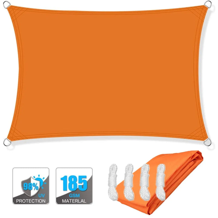 Waterproof Rectangular Sun Shade Sail with UV Protection & Mounting Kits – ShadeGuard