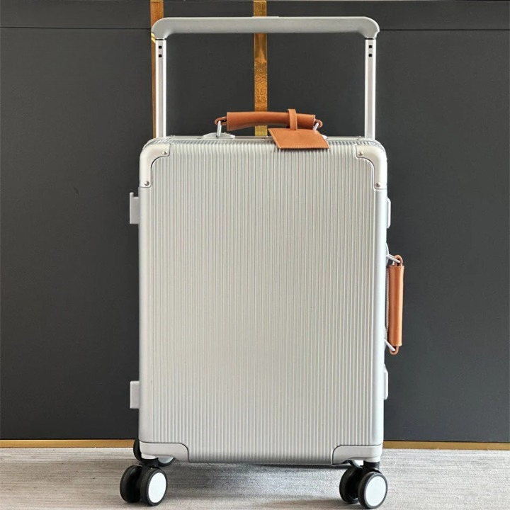 Wide-Handle Aluminium Frame PC Luggage – Lightweight & Durable Travel Case