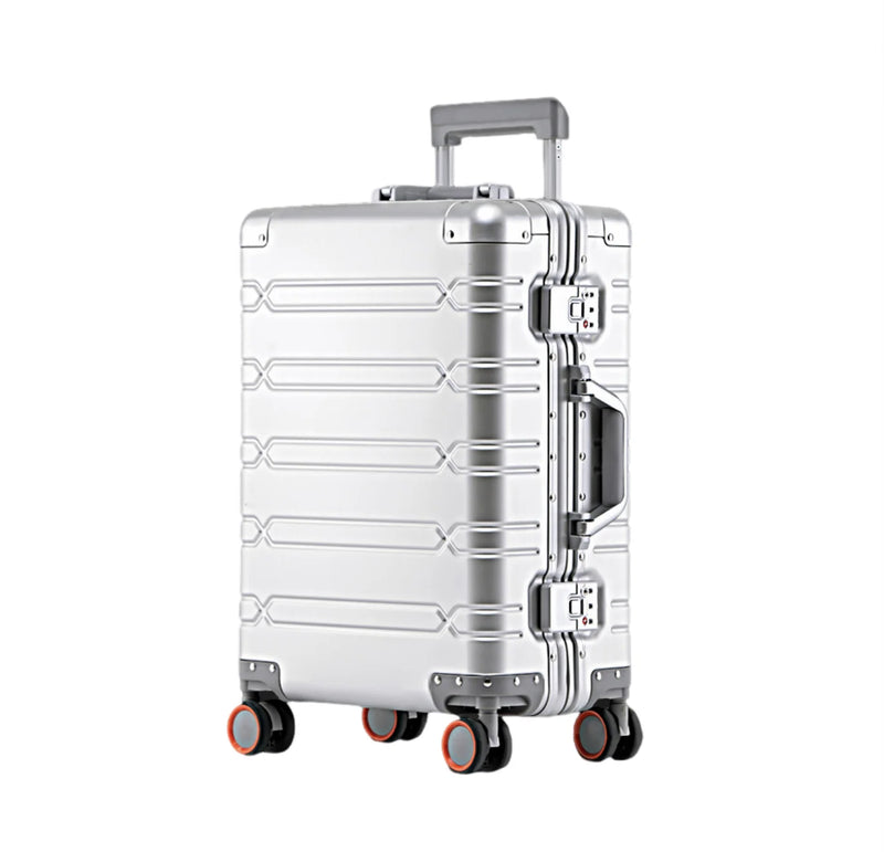 Large Capacity Aluminium Luggage Set with Carry-On & Check-In Options