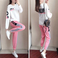 Ladies' tracksuit two-piece set with sweater and trousers – Leona
