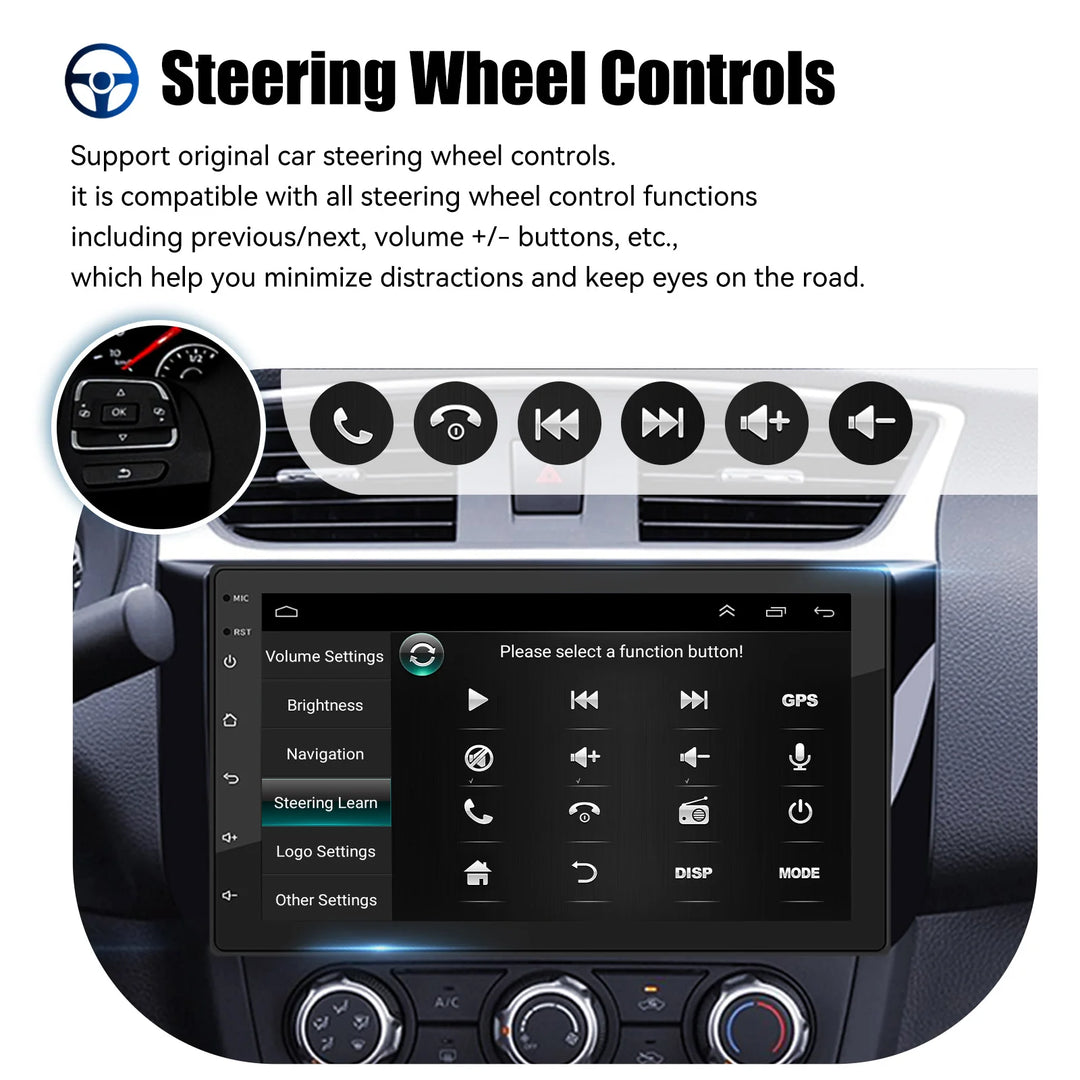 Universal Android Car Stereo with Touchscreen, GPS and Wireless CarPlay