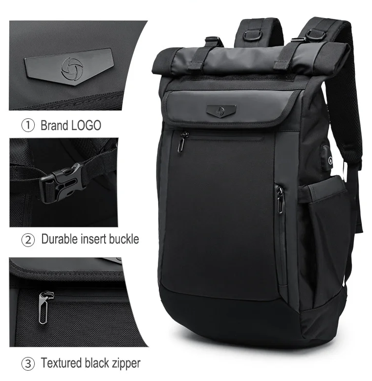 Large-Capacity Waterproof Laptop & Travel Backpack for Men