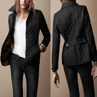 Women's quilted transitional jacket with button fastening – Armina