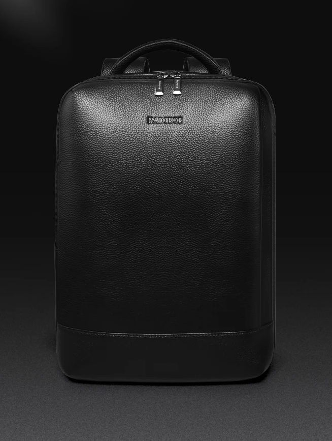 Full-Grain Leather Backpack with 17 Inch Laptop Compartment