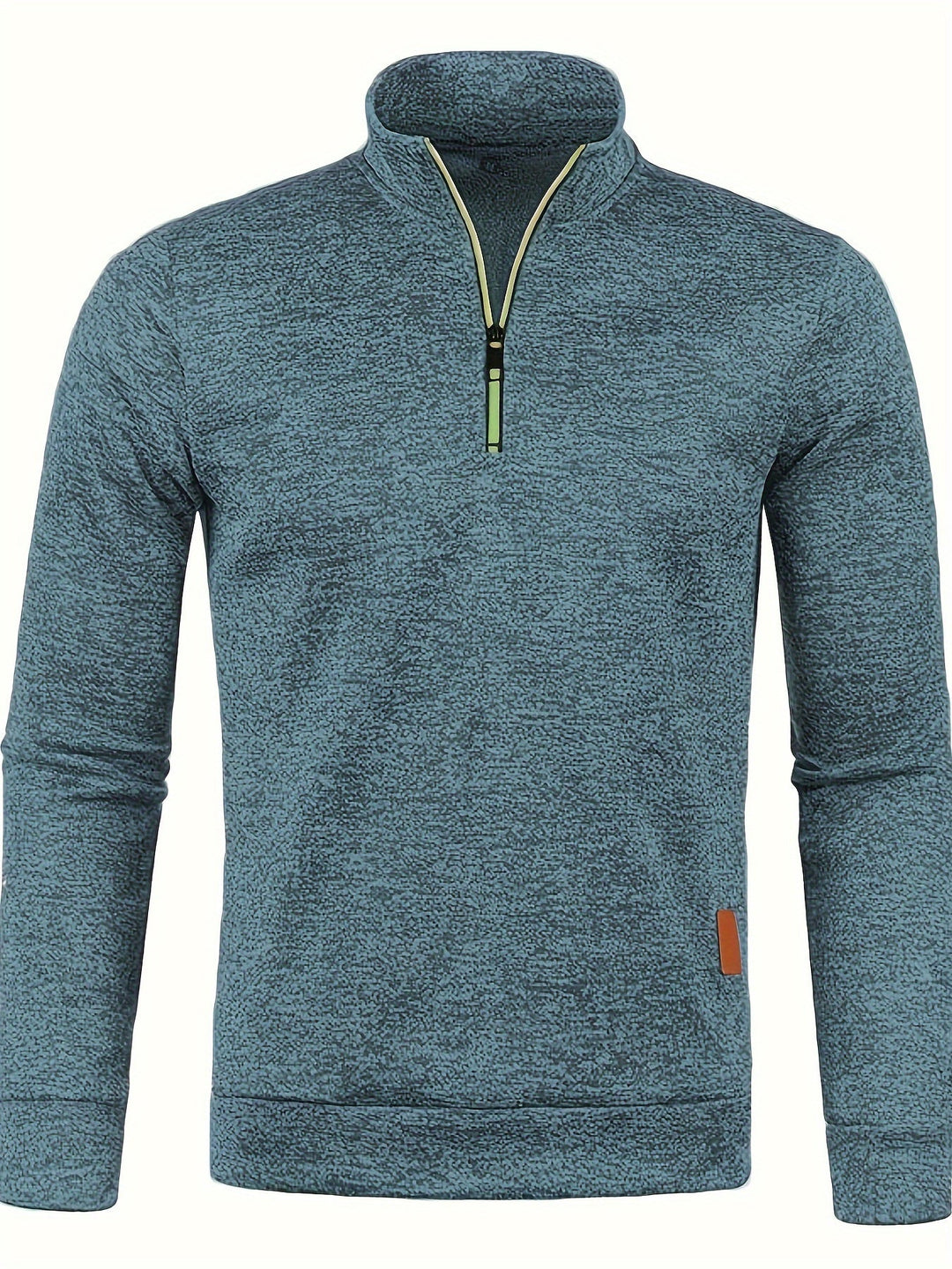 Men's pullover with neck zip for autumn & winter - Matteo