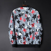 Abstract Printed Men's Bomber Jacket - Enzo-Black White-S-State of Style