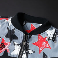 Abstract Printed Men's Bomber Jacket - Enzo-Black White-S-State of Style