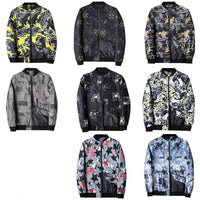 Abstract Printed Men's Bomber Jacket - Enzo-Black White-S-State of Style