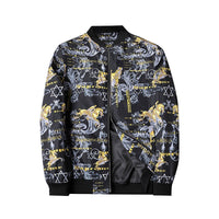Abstract Printed Men's Bomber Jacket - Enzo-Dark grey-S-State of Style