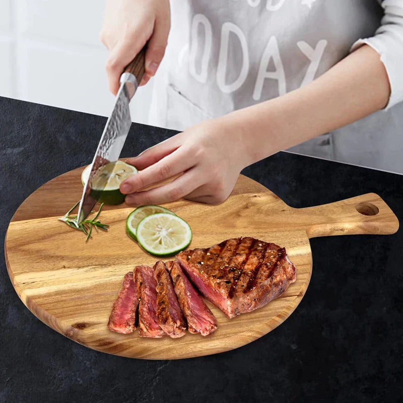 Acacia Wood Pizza Peel & Serving Board – WoodStyle-State of Style