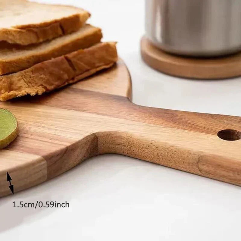 Acacia Wood Pizza Peel & Serving Board – WoodStyle-State of Style