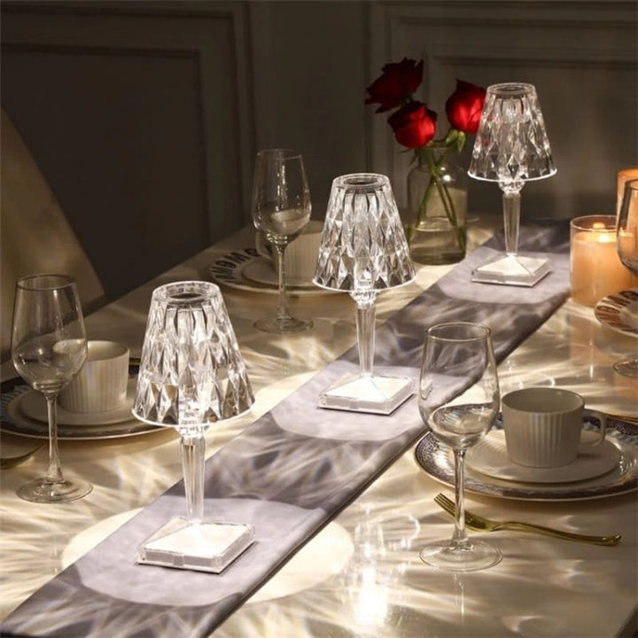 Acrylic Crystal Table Lamp - LuxeGlow-State of Style
