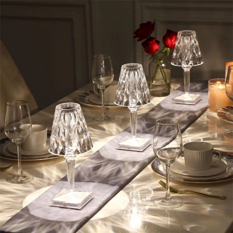 Acrylic Crystal Table Lamp - LuxeGlow-State of Style