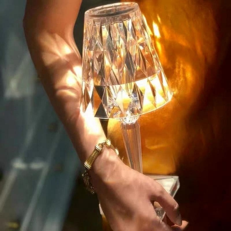 Acrylic Crystal Table Lamp - LuxeGlow-State of Style