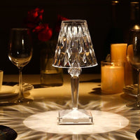 Acrylic Crystal Table Lamp - LuxeGlow-State of Style