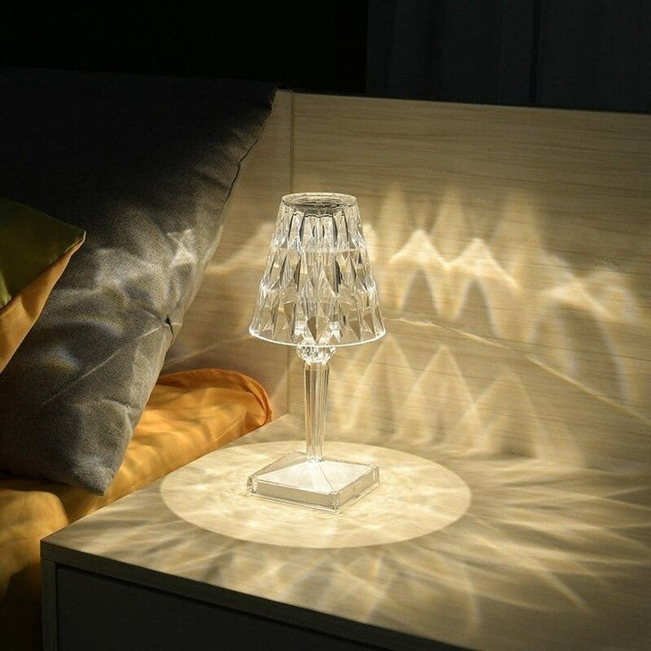 Acrylic Crystal Table Lamp - LuxeGlow-State of Style