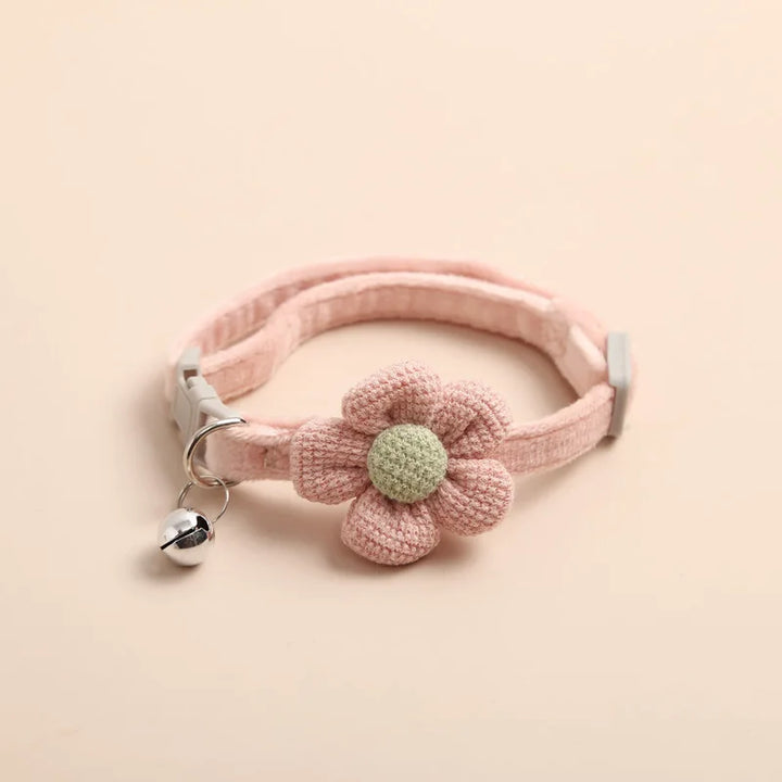 Adjustable Cat Collar with Flower - FlowerCharm-Pink-State of Style