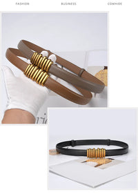 Adjustable Genuine Leather Belts for Women – Premium Waist Accessory-Black-State of Style