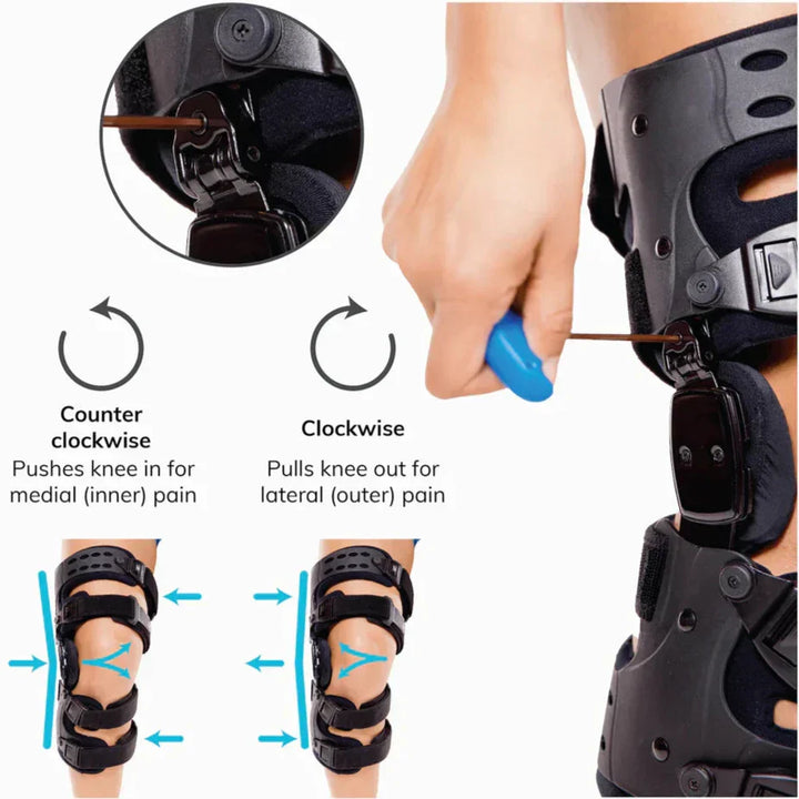 Adjustable Knee Brace – KneeEase-Black - Left Leg-State of Style
